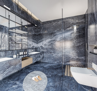 现代卫生间 卫浴用品 喷淋 花洒 台盆 马桶 洗手台 洗浴间 镜子